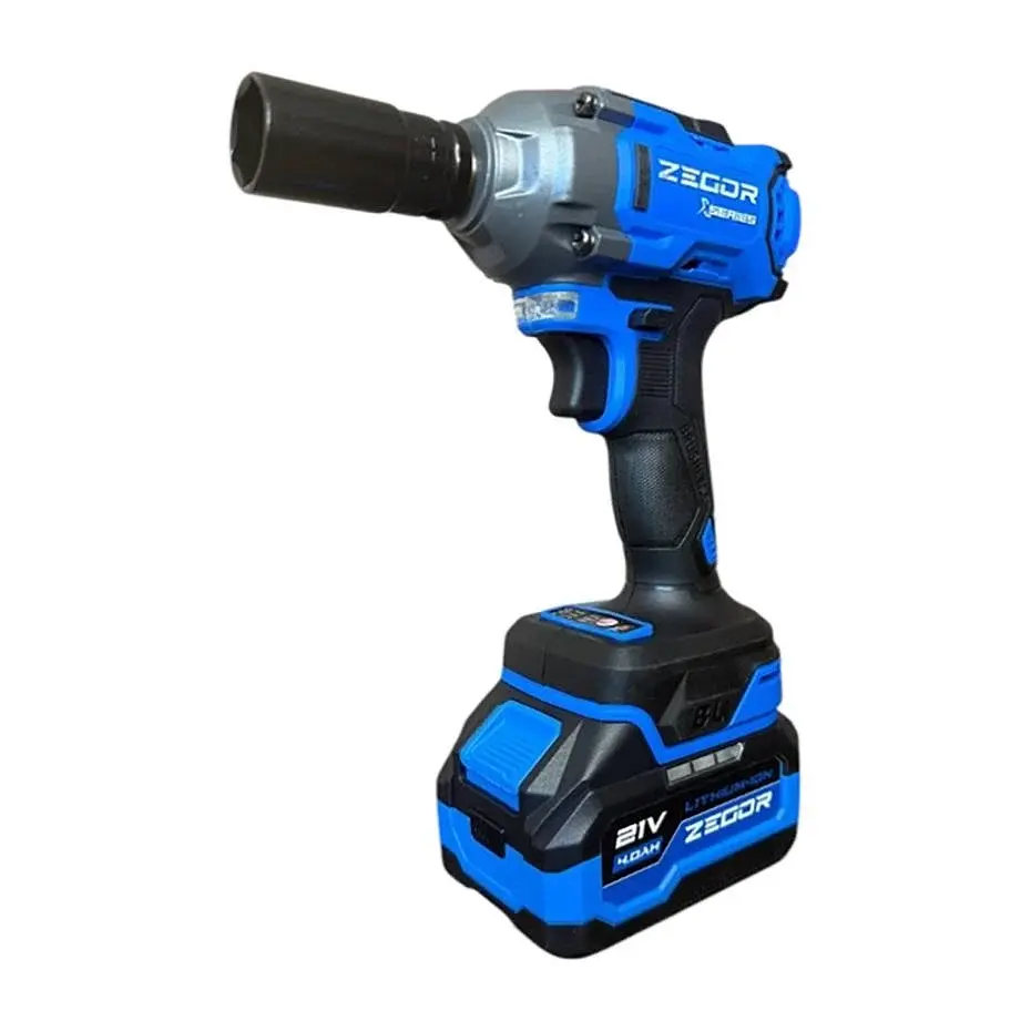 Гайковерт ударний акумуляторний Zegor SDAX-21BL-500 21V Advanced 2 батареї безщітковий двигун/реверс/з підсвічуванням - фото 4