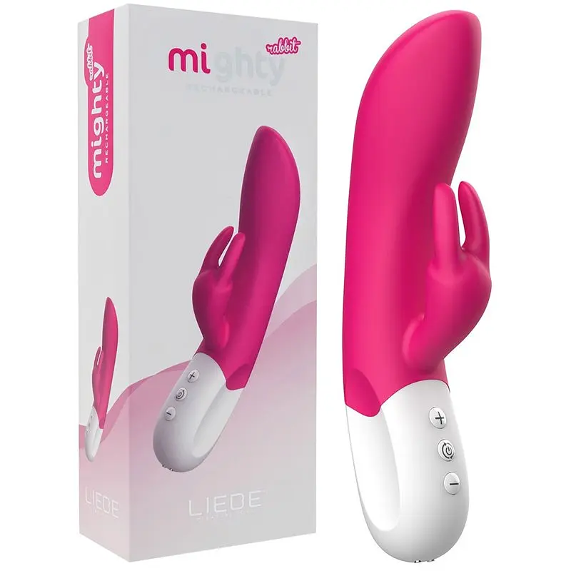 Вибратор-кролик Liebe Pleasure Toys Mighty Rechargeable Rabbit 21.5 см (розовый) - фото 4