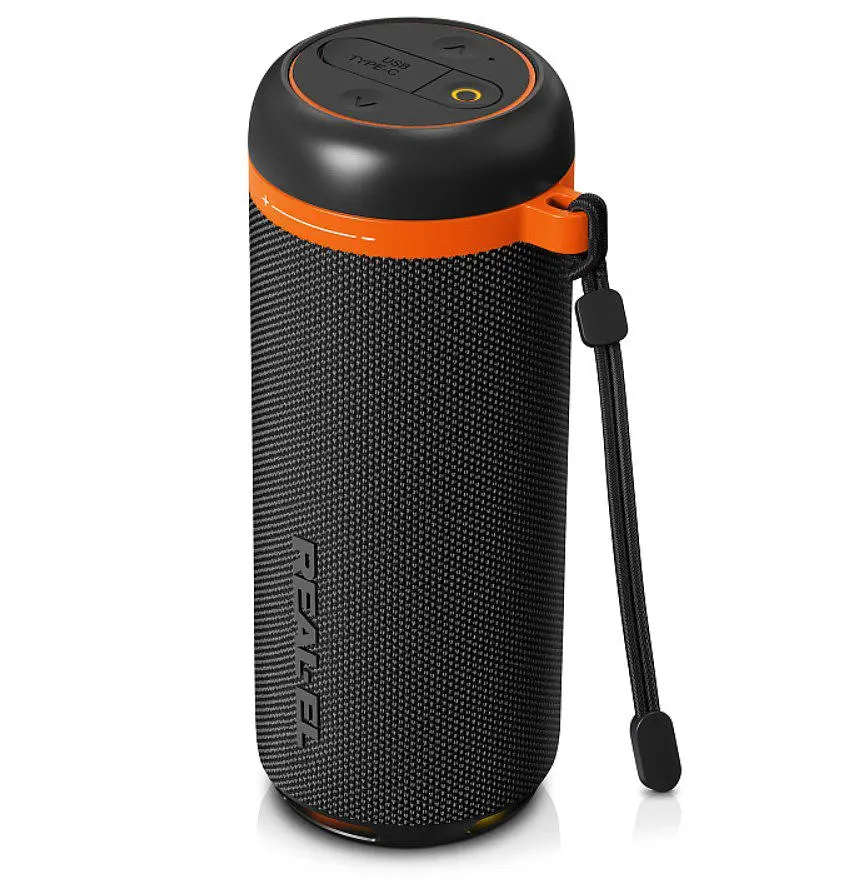 Портативная колонка REAL-EL RX711 10W Bluetooth TWS, RGB, Black - фото 2