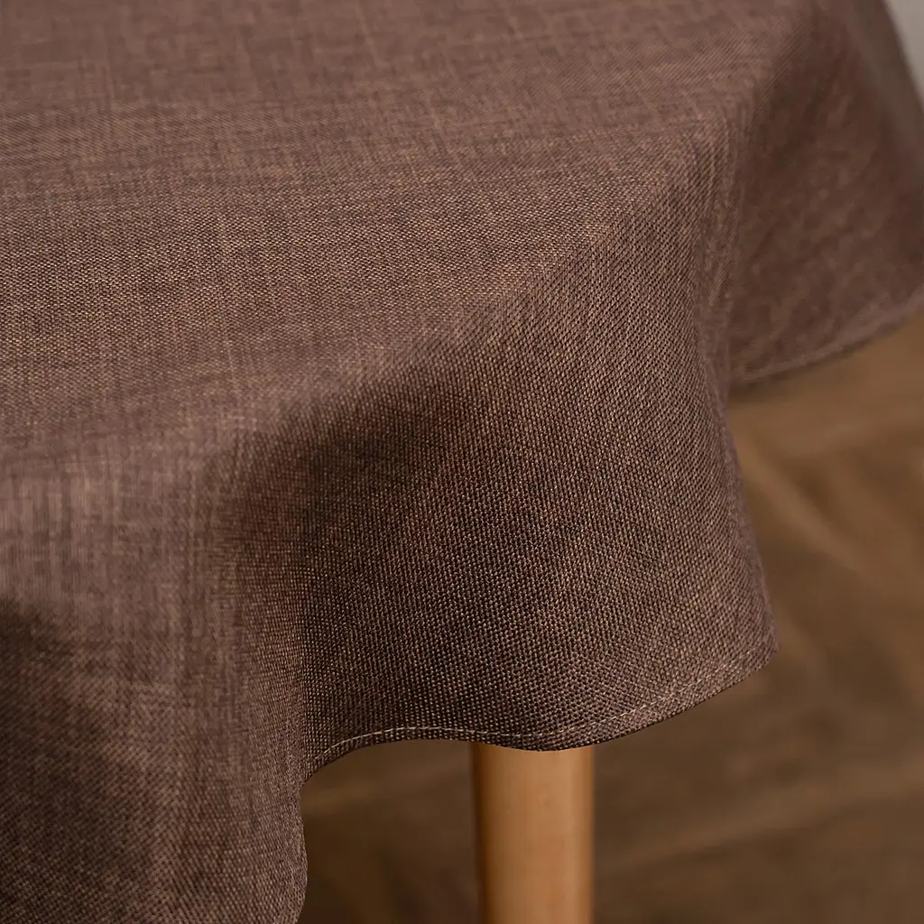 Скатертина кругла Sonex Jordan Ø140 см коричнева (SO102568) - фото 5