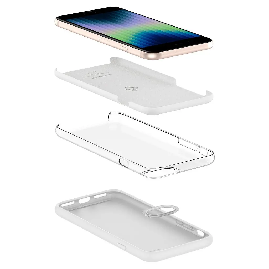 Чохол протиударний силіконовий Spigen Silicone Fit для iPhone 7/8/SE 2020/2022 White - фото 2