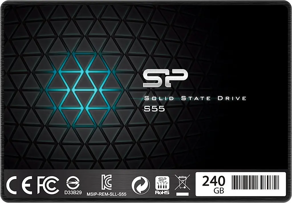 Накопичувач SSD Silicon Power Slim S55 2.5" SATAIII TLC 240GB (SP240GBSS3S55S25)