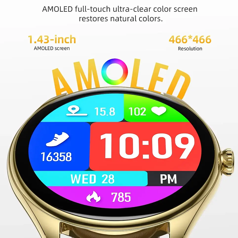 Смарт-годинник Hoco Y22 Amoled 36mm, 200 mAh, IP67 Silver (6942007628990) - фото 5