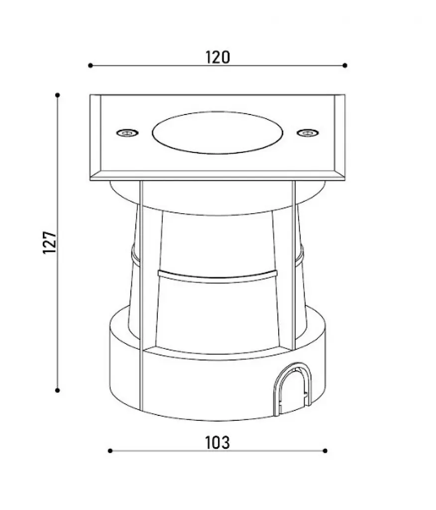 Светильник грунтовий KLOODI KDGL-SC120X120 GU10 ADJ HC - фото 4