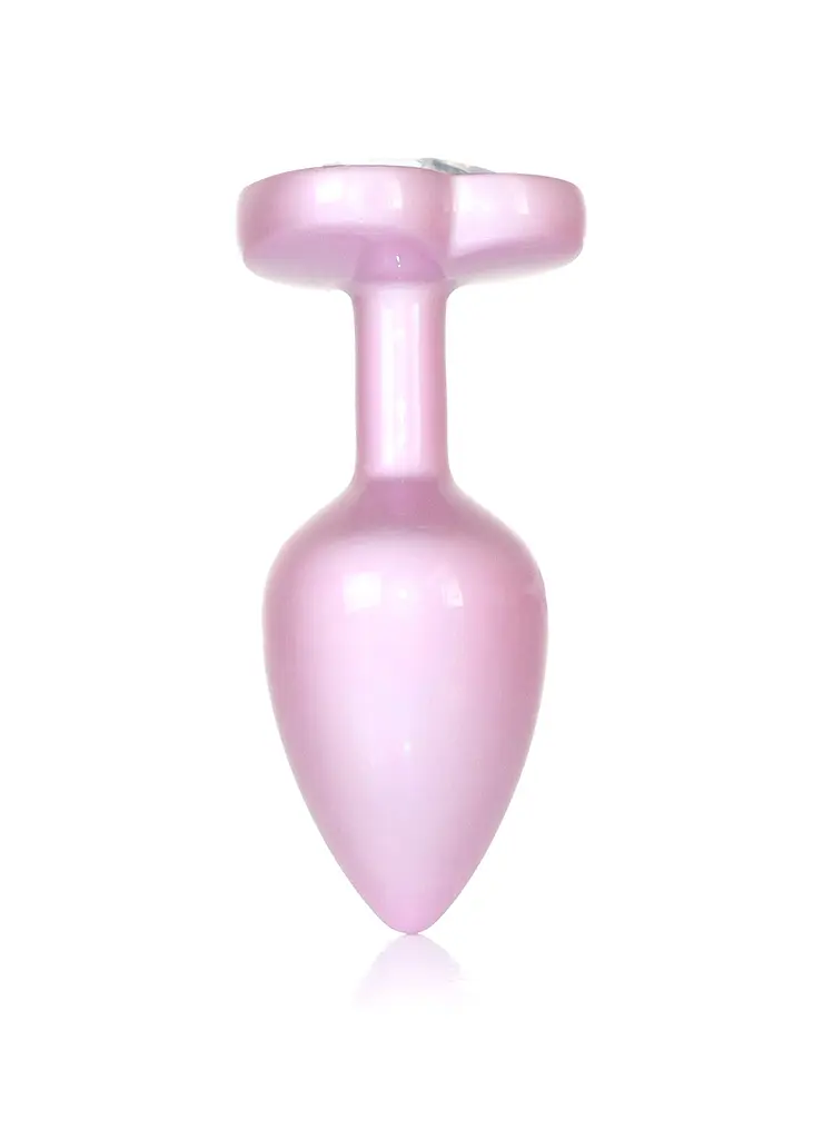 Анальная металлическая пробка Plug - Jewellery Pearl Pink Heart PLUG - Clear S Boss Series 64-00139 100340 - фото 6
