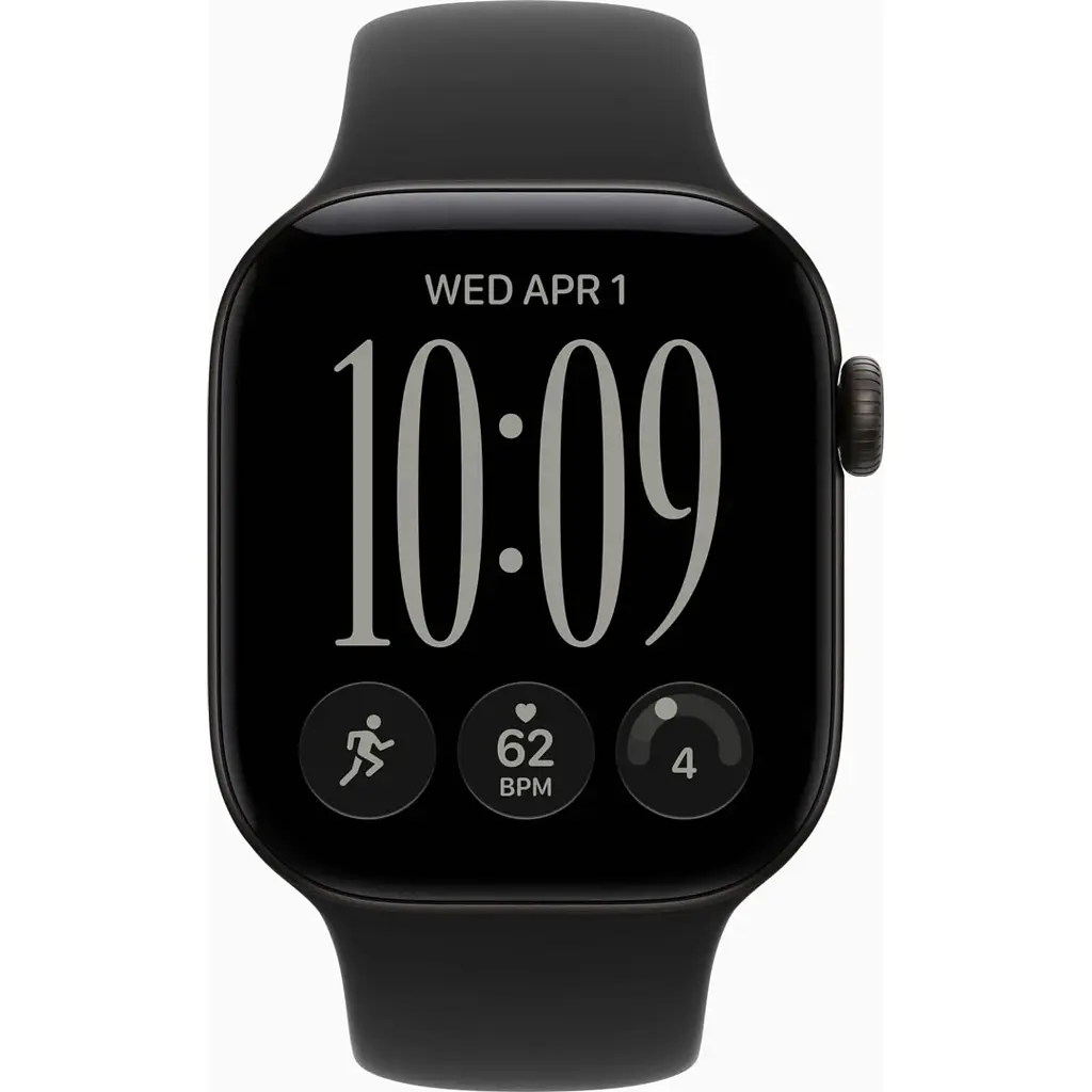 Смарт-годинник Apple Watch Series 12 GPS 42mm Black Aluminium Case with Black Sport Band - S/M (MJEA4RK/A) - фото 2