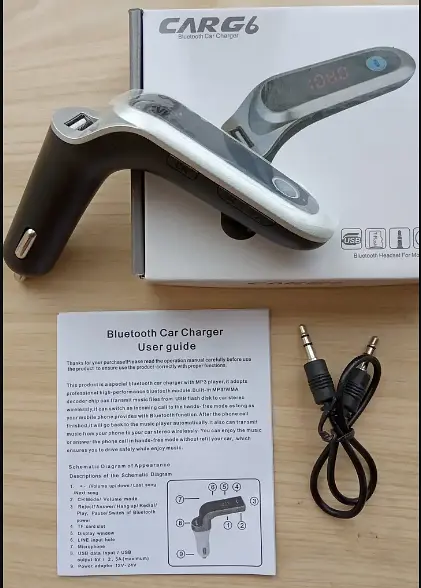 Автомобільний FM Модулятор трансмітер для авто з Bluetooth MP3 UKC AUX CARG 6 - фото 4