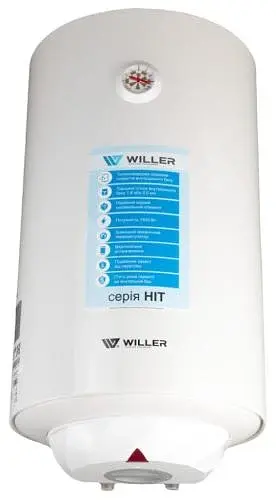 Водонагрівач Willer EV50R-HIT, White, 1500W, 50л, вертикальний, мокрий ТЕН, механічне управління, терморегулятор, термозахист, IPX4 - фото 2