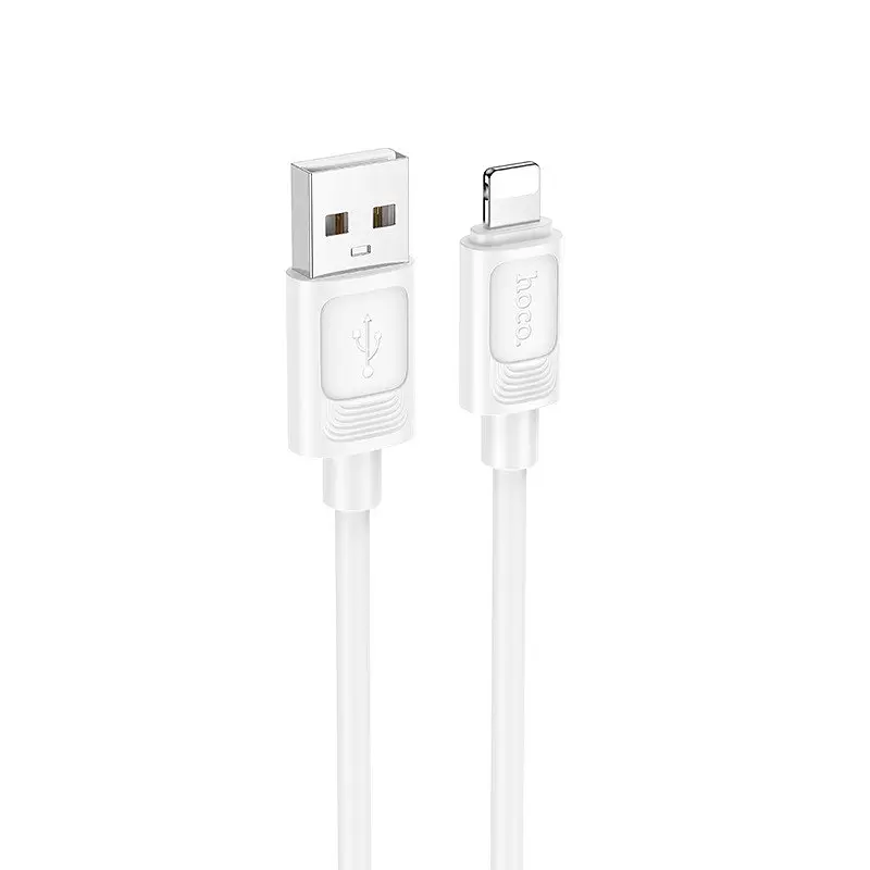 Кабель HOCO X122 Benefit silicone charging data cable iP білий