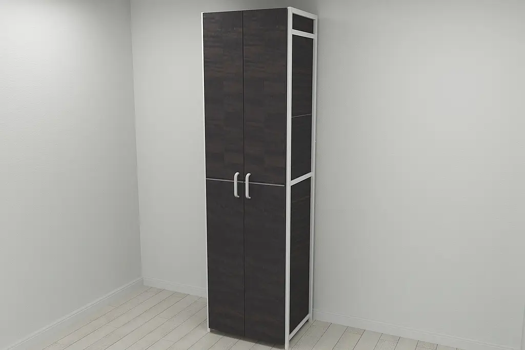 Шафа Гардероб Уні секція 7 серії Конект Ferrum-decor 220x60x50см Білий метал ДСП Венге Магія 16 мм (FRD-104568) - фото 6
