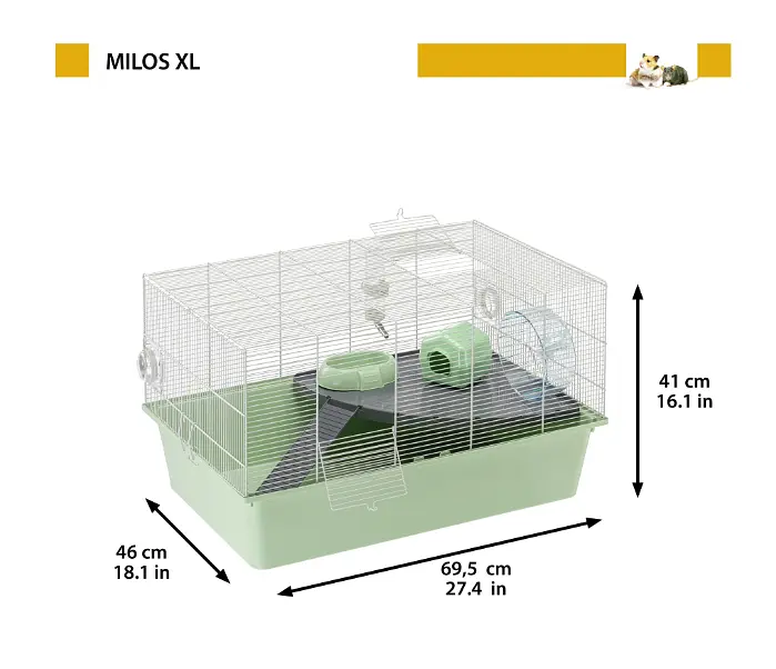 Клітка для гризунів Ferplast Milos XL салатова 69.5x46x41 см 57010717 - фото 2