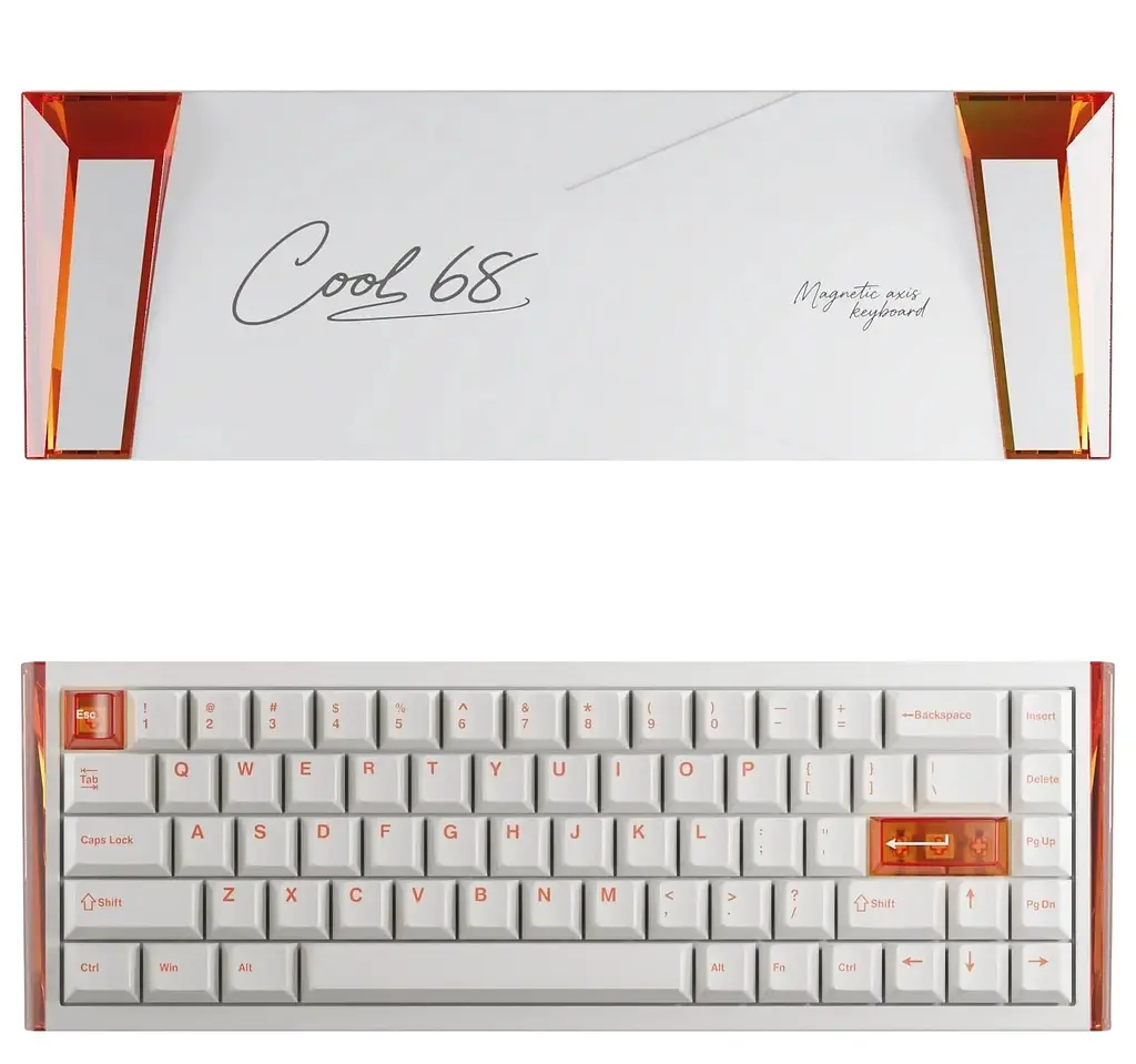 Клавіатура DAREU COOL 68 (8000 Hz / Rapid Trigger) White Orange (KB-COOL68-ORG) - фото 4
