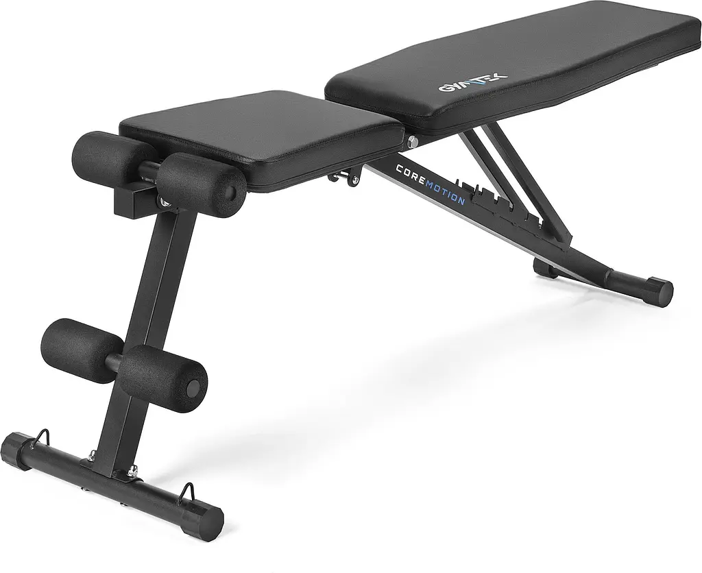 Складана регульована лава для тренувань Gymtek XL400 з еспандерами для дому - фото 3