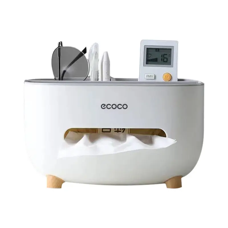 Настільний органайзер Ecoco Tissue з диспенсером для серветок та відсіками для зручного зберігання аксесуарів - фото 2