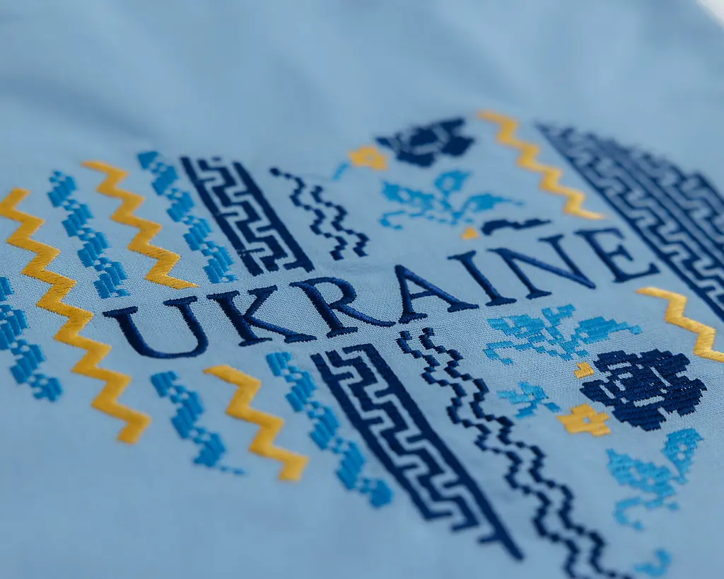 Шопер з вишивкою Серце України Блакитний, екосумка лляна, сумка з вишивкою - фото 5