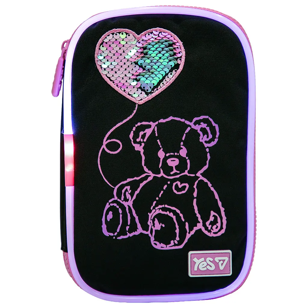 Пенал шкільний з LED Yes Pink Bear PH-35 - фото 9