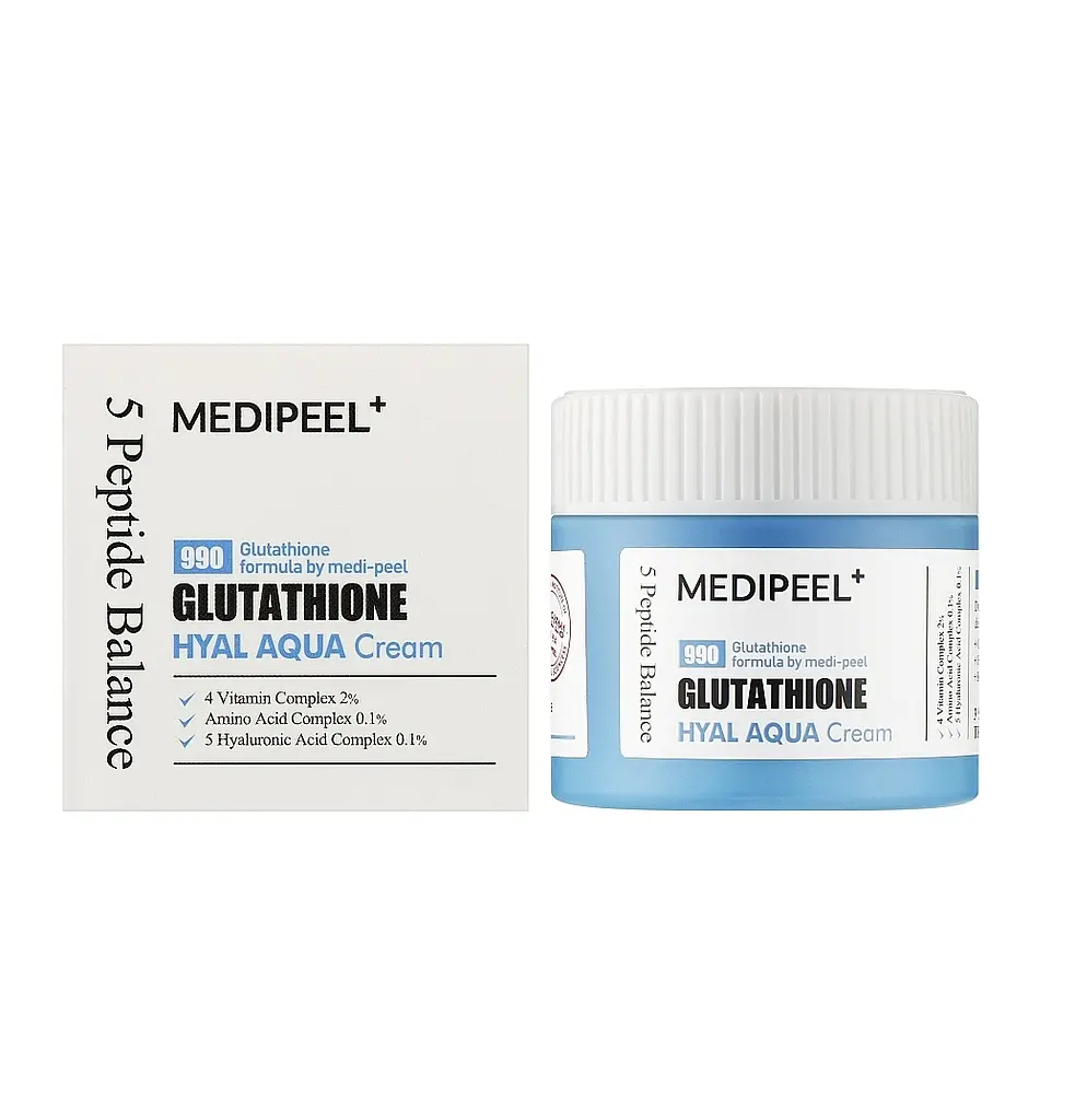 Освітлюючий крем для обличчя Glutathione Hyal Aqua Cream Medi-Peel 50 мл - фото 2