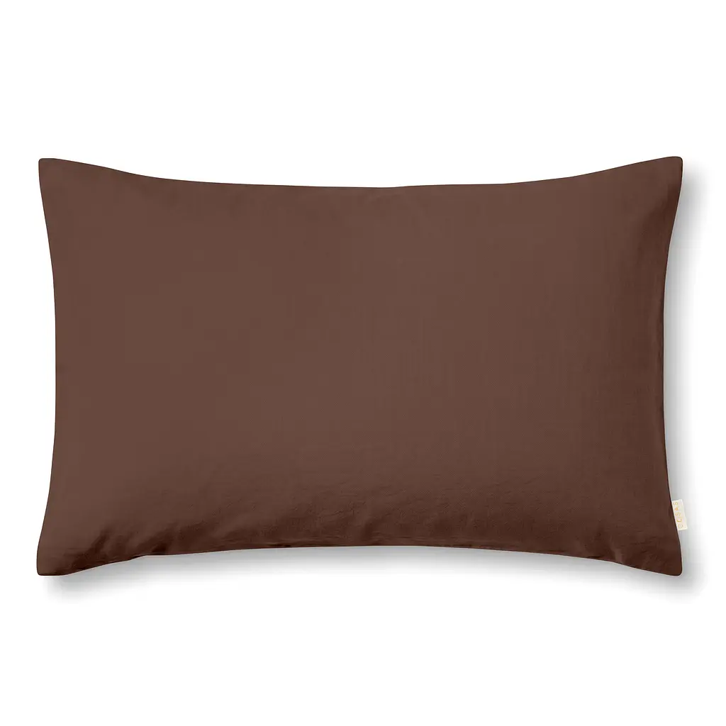 Євро наволочка з вареної бавовни 50х70 COCOA BROWN COSAS (4822052415726)