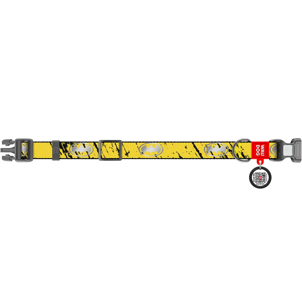Ошейник для собак Waudog Nylon с QR паспортом Бетмен Ескіз р.S 15 мм 25-35 см (280-1081) - фото 3