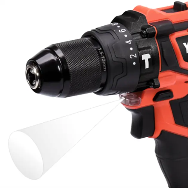 Шуруповерт-дрель ударный аккумуляторный YATO 18 В без аккумулятора (YT-82797) - фото 4