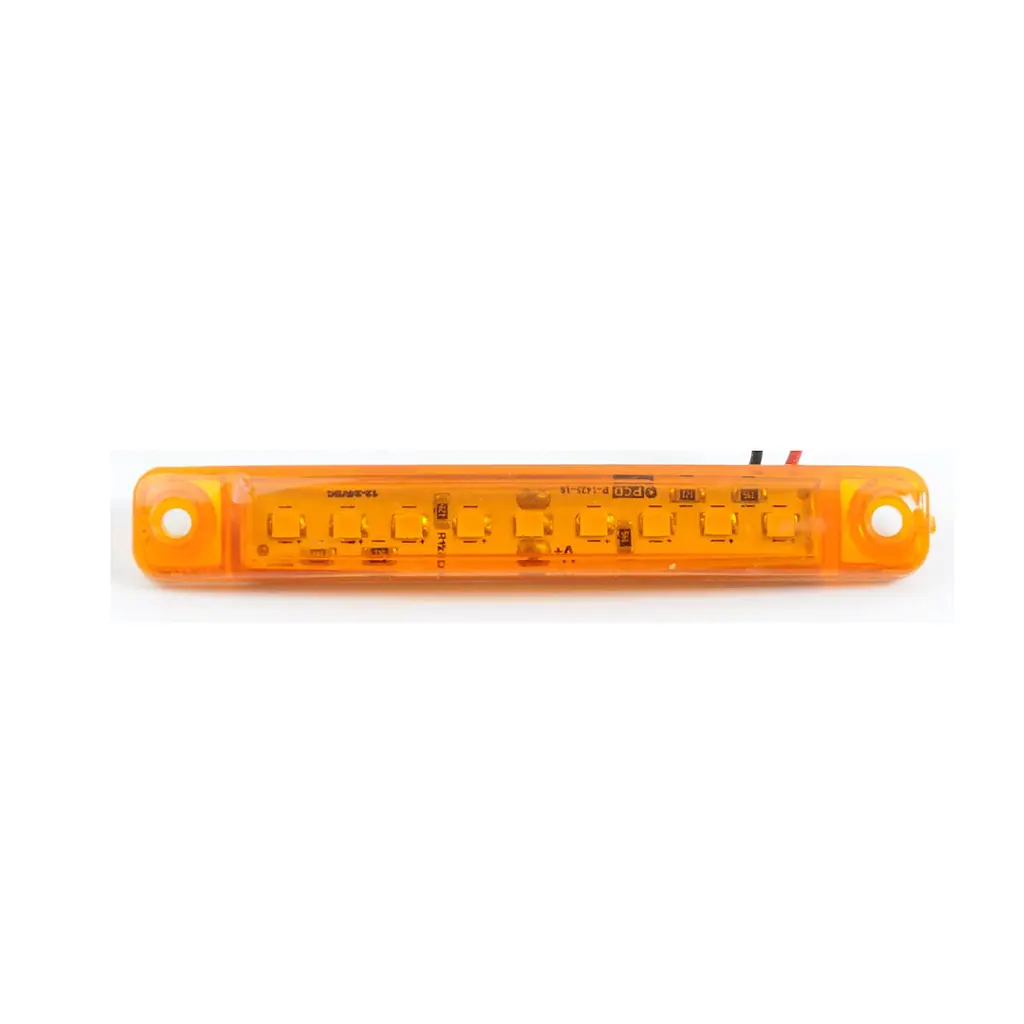 Габарит LED прямокутний 100х15 мм 12/24V 9 діодів Помаранчевий 10 шт. (EMR 53S) - фото 2