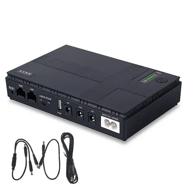 Джерело безперебійного живлення для роутерів/комутаторів DC1018P DC UPS 10400 mAh Чорний (2020000426844) - фото 2