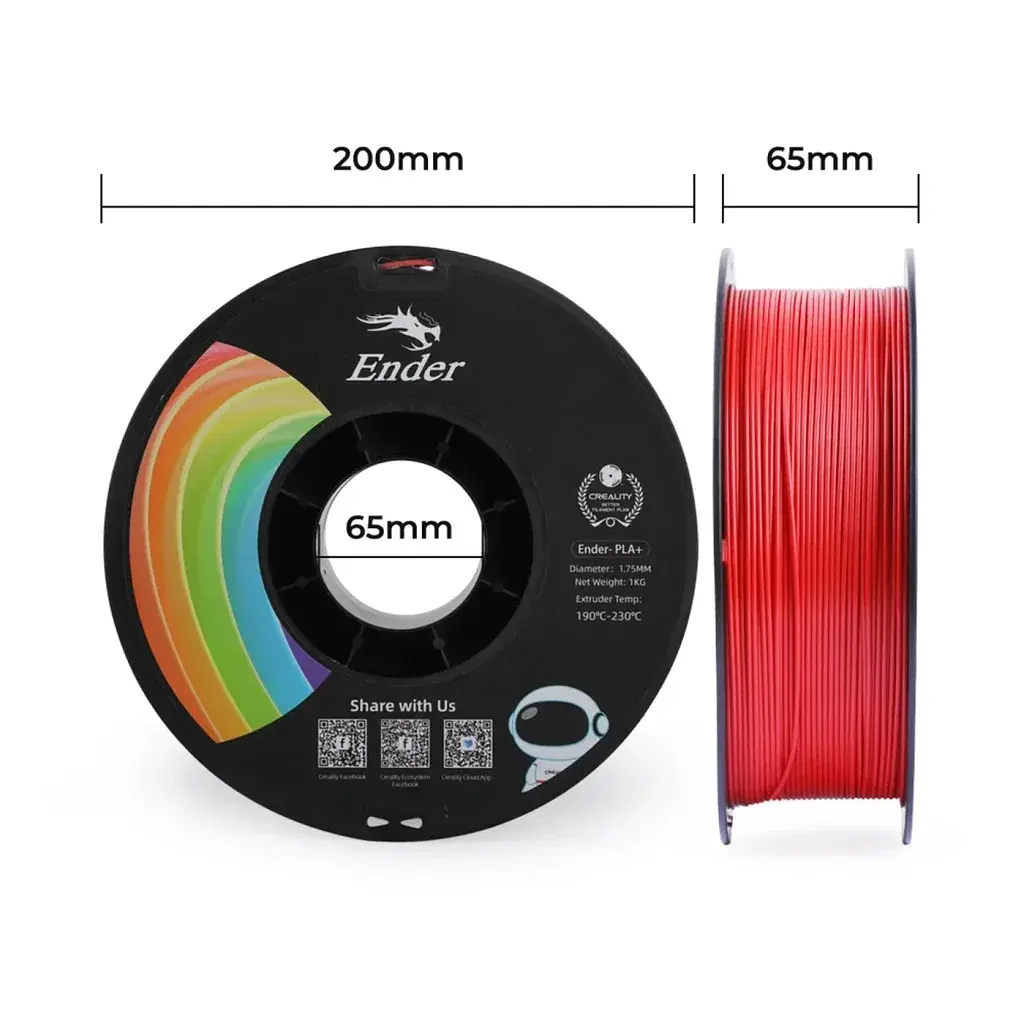Пластик для 3D-принтера Creality PLA+ 1кг, 1.75мм, red (3301010309) - фото 7
