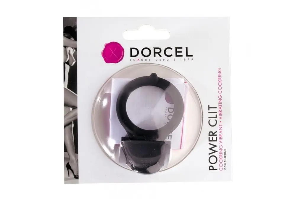 Ерекційне кільце з вібрацією Dorcel Power Clit V2 6.5х3.5 см сірий - фото 3