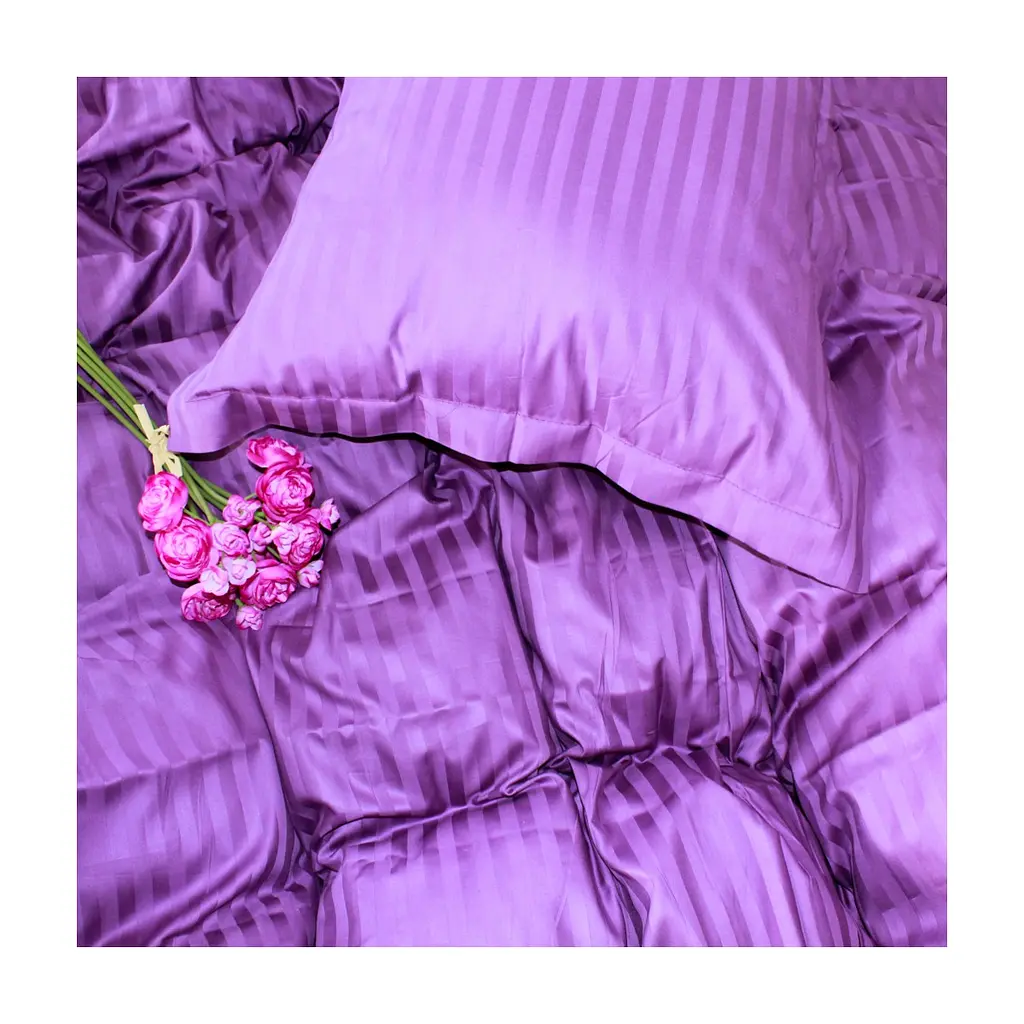 Постільна білизна MirSon SatinStripe 30-0009Purple 220х240 King Size (2200005250730) - фото 3