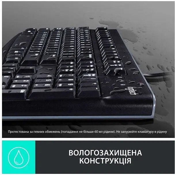 Клавиатура проводная Logitech K120 Black for Business (920-002643) - фото 6