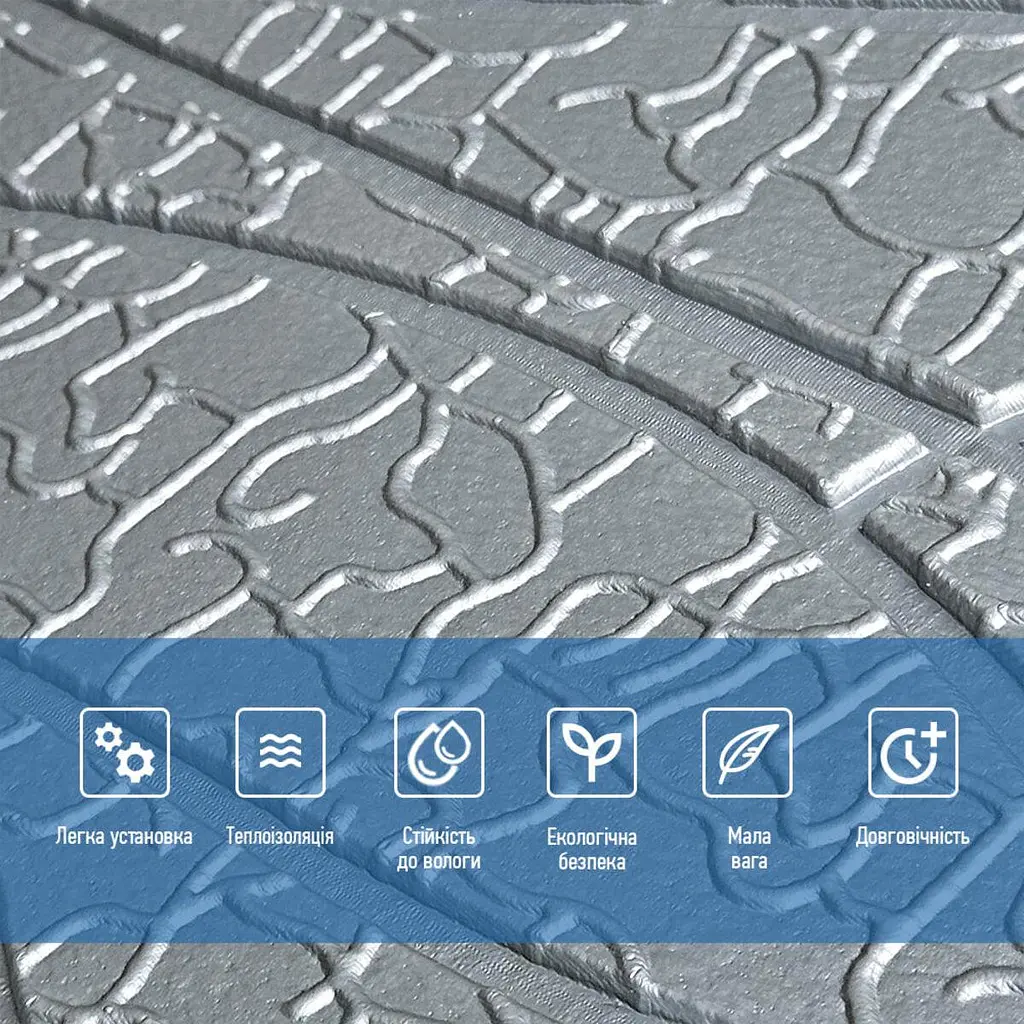 Панель 3D Sticker Wall 700х700х6мм Срібло SW-00001951 - фото 4
