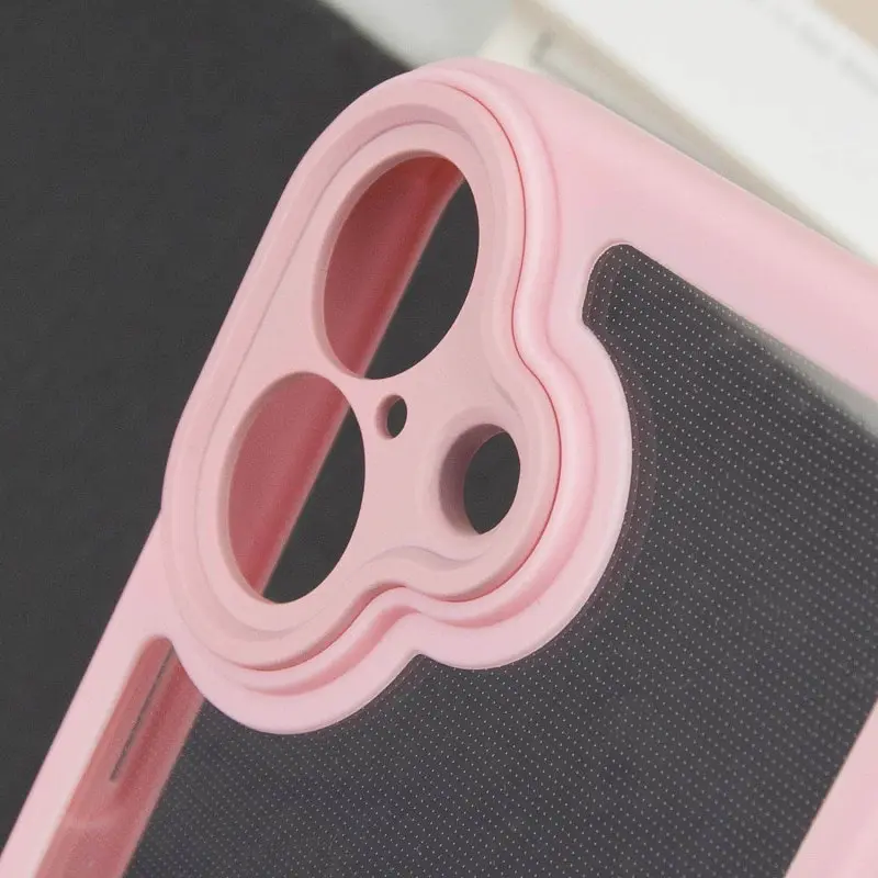 TPU чохол Transparent + Colour 1,5mm для Apple iPhone 16 (6.1) Pink - фото 4