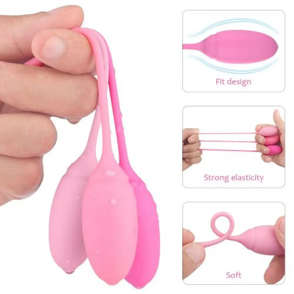 Набір вагінальних кульок Toyz4lovers Palline Vaginali, 3 шт (рожевий) - фото 3