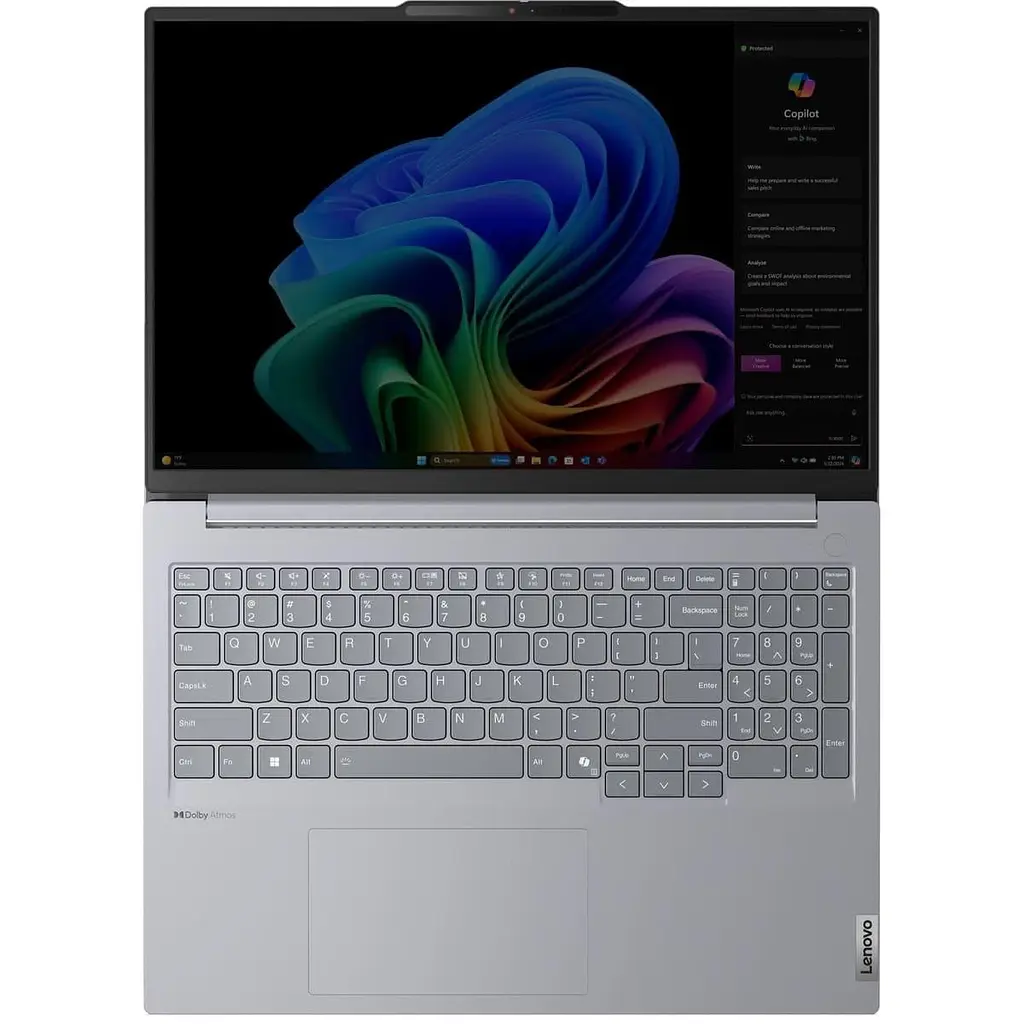 Ноутбук Lenovo 16" ThinkBook 16 G7 QOY FHD/Snapdragon SD X1P42100/32GB/SSD1TB/Qualcomm Adreno/Win 11 Pro/Grey (21NH000DRA) - фото 5