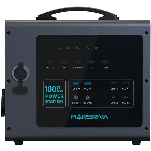 Зарядна станція Marsriva MP10 1000Вт (1176Вт/г) LiFePo4, PD 60Вт (MP10V2_MARSRIVA) - фото 5