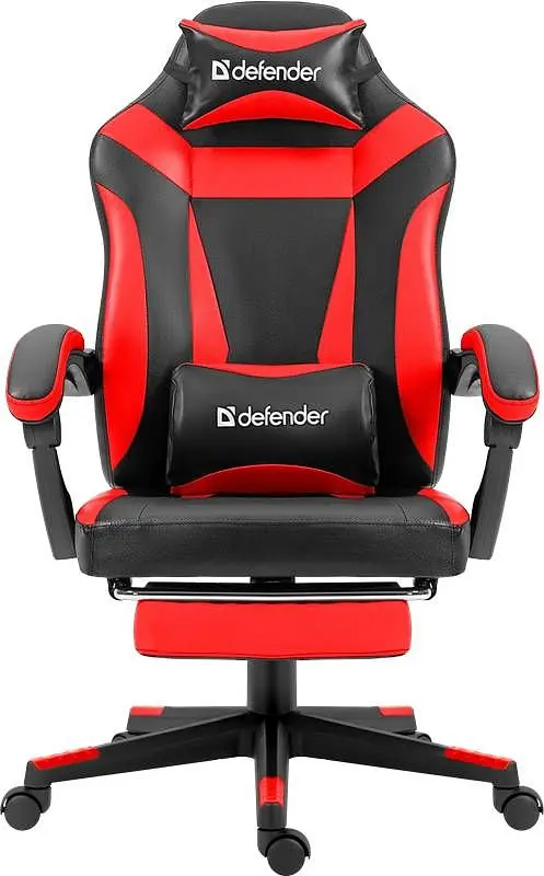 Крісло ігрове Defender Cruiser, 50мм, Клас 4, підніжка, Black/Red (64344) - фото 5