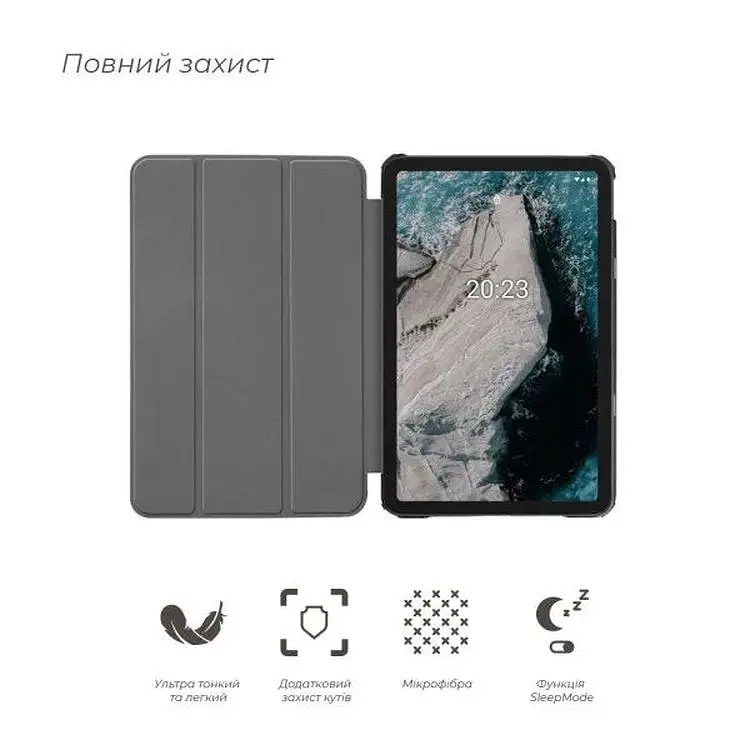 Чохол-книжка BeCover Smart Case для Nokia T20 10.4" Black (708041) - фото 4