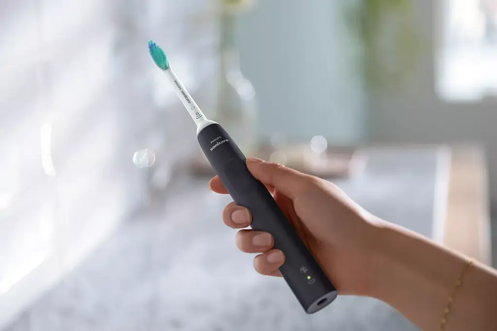 Набір звукових зубних щіток Philips Sonicare Series 3100 HX3675/15, рожева + чорна, 2 шт. - фото 5
