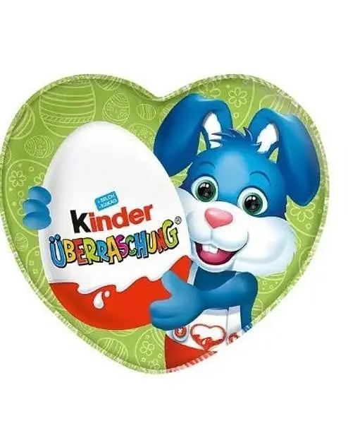 Шоколадне серце Kinder Uberraschung Easter зайчик 53 г