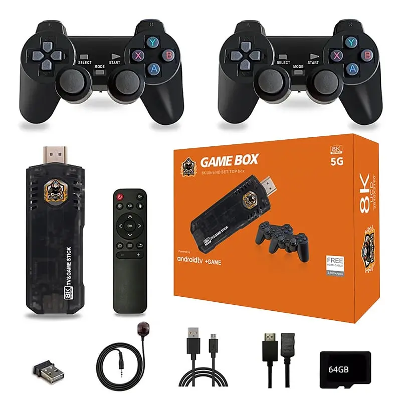 Ігрова консоль Game Box 8K X8 M98 Smart TV Stick 64GB ТВ приставка геймстик + 20000 вбудованих ігор - фото 10