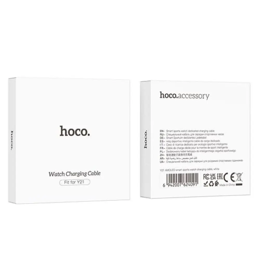 Зарядний USB кабель для Smart Watch Hoco Y21 0.6 м White - фото 4