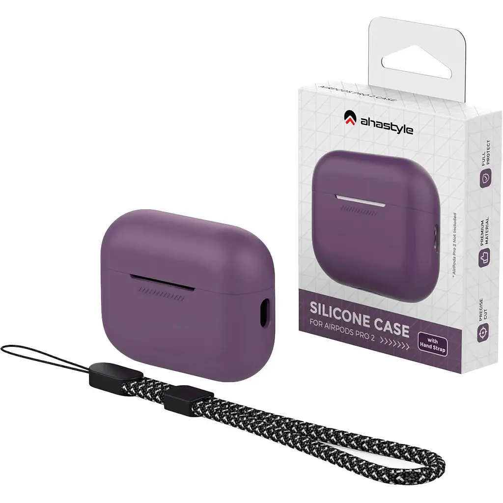 Чехол AhaStyle Colorful Silicone Case для AirPods Pro 2 Dark Purple [CP-187-2-C-DP] [133835] - фото 4