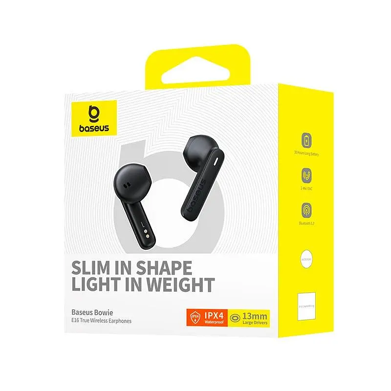 Навушники Baseus Bowie True Wireless Earphones E16 BT5.3, 35/400mAh, IPX4, 2ENC Mic, 6h - фото 2