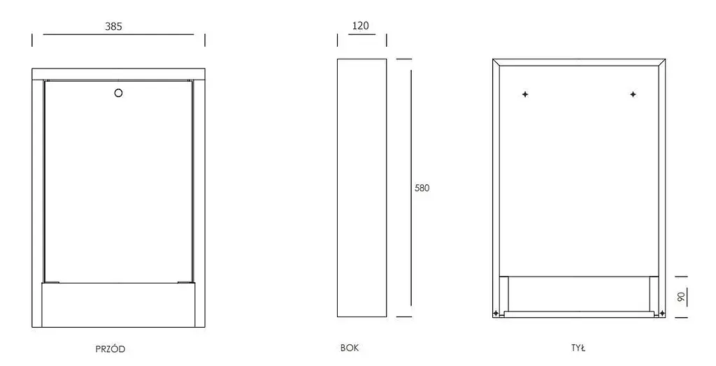 Шафа для колектора зовнішня IFRATHERM SN-0 385-580-120 мм 30412 - фото 5