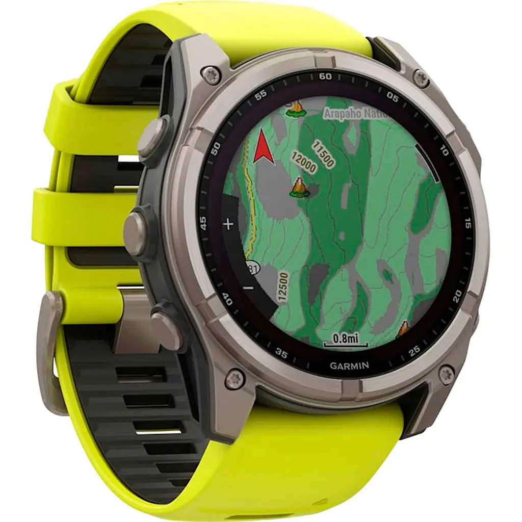 Смарт-годинник Garmin Fenix 8 Solar Sapphire 51mm Titanium with Amp Yellow/Graphite Silicone Band (010-02907-20) [116854] - фото 3