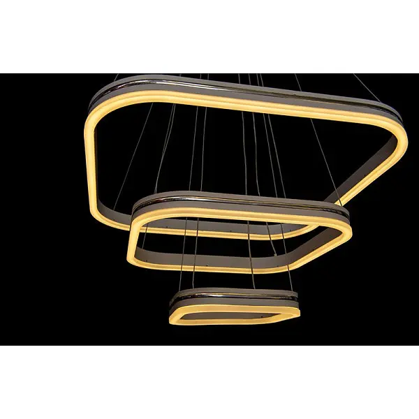 Світлодіодна led люстра квадрати Linisoln 55067-3/500*350*250 WH - фото 2