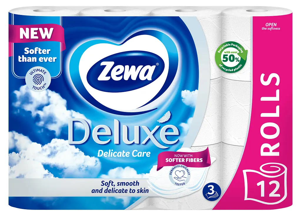 Туалетний папір Zewa Deluxe білий тришаровий 12 рулонів - фото 2