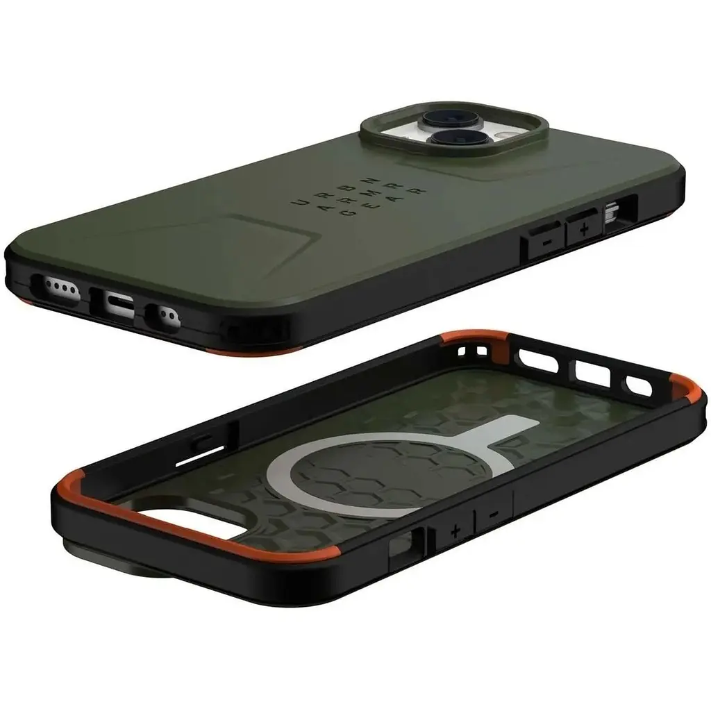 Оригінальний протиударний чохол UAG Civilian MagSafe для iPhone 13 / iPhone 14 Olive Drab  (114036117272) - фото 7