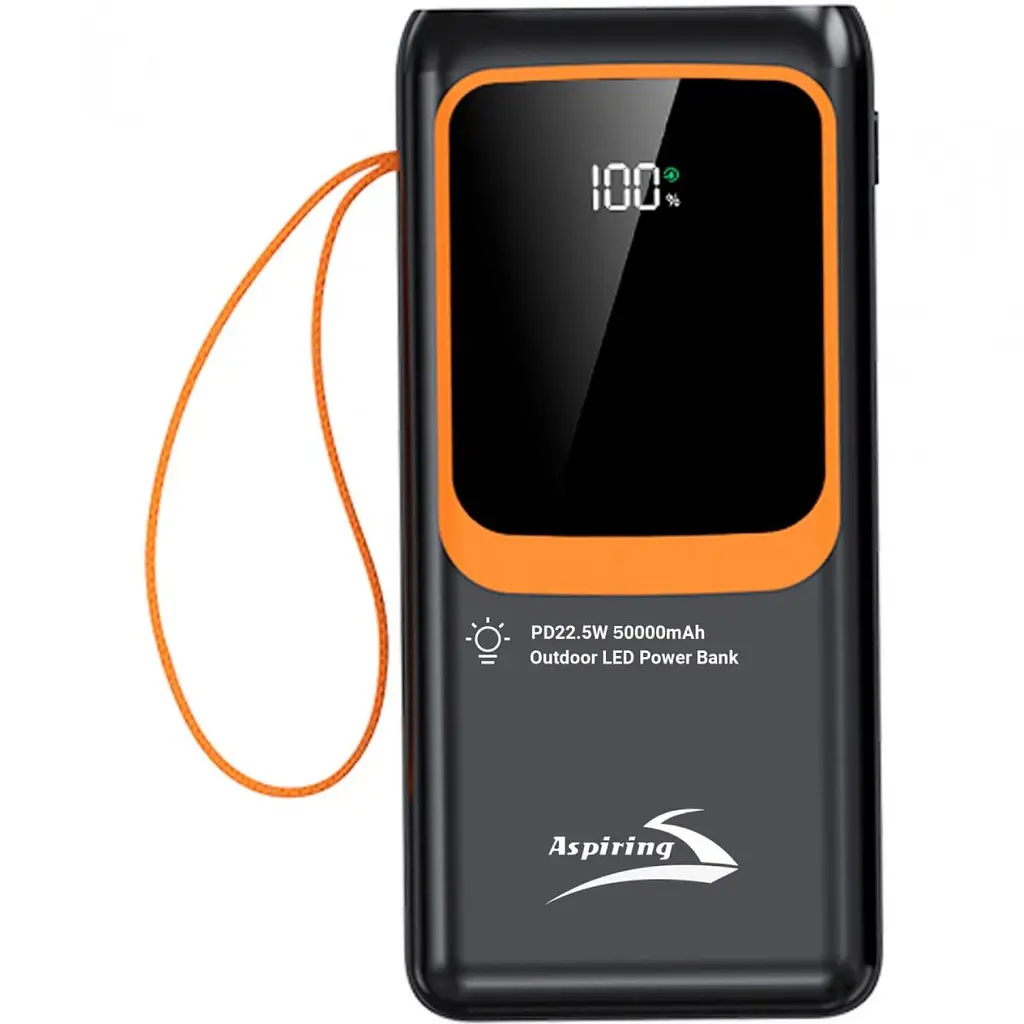 Універсальна мобільна батарея Aspiring 50000mAh Light 50 22,5W PD 4xUSB-A USB-C In/Out,Lightning with USB-C/Lightning cables (PB-L50) - фото 3