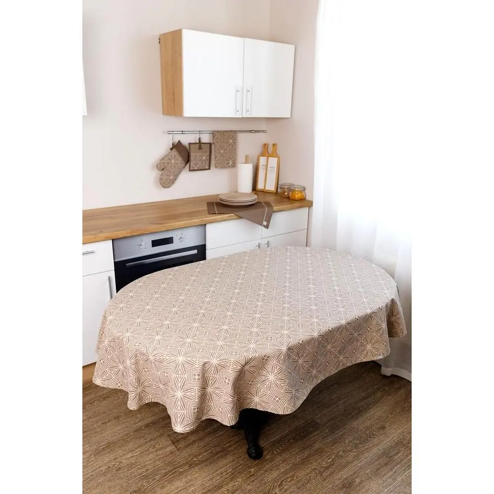 Скатертина Прованс Кориця овальна 133х180 см коричнева (41199) - фото 2